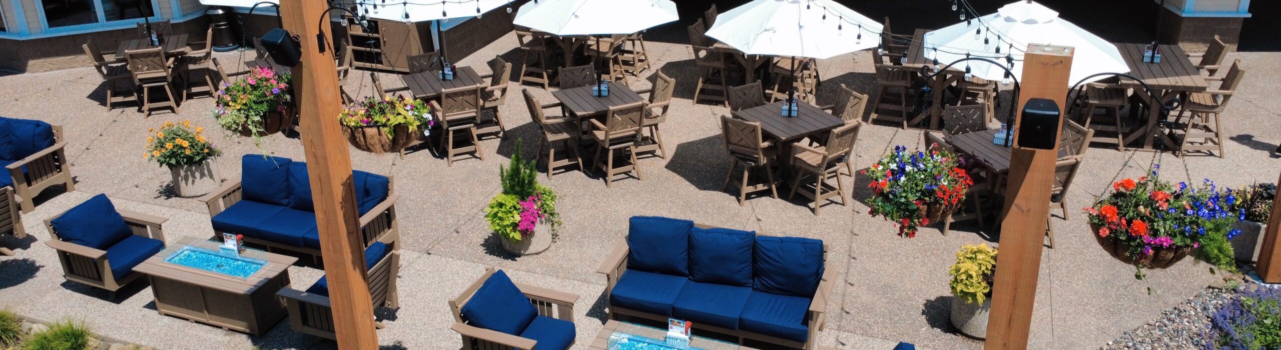 River Oaks Outdoor Patio Aerial