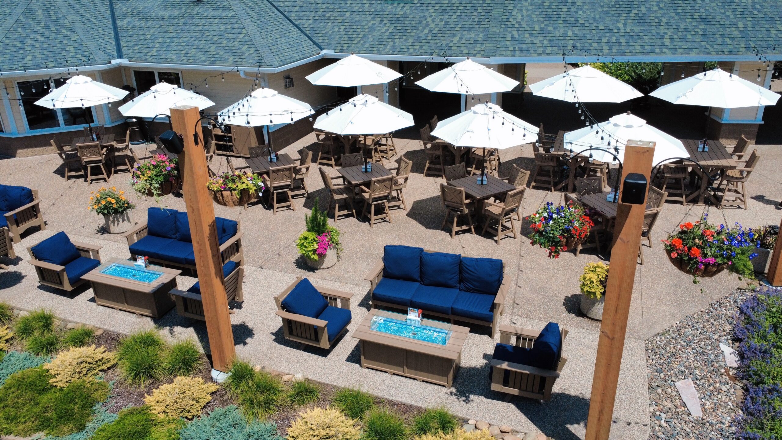 River Oaks Outdoor Patio Aerial